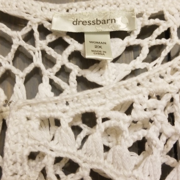 White netted shrug, for layering. - Picture 2 of 3